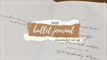 2022 bullet journal setup | minimalist and beginner friendly