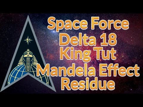 ASQE#20 King Tut Mandela Effect Residue On Space Force Delta 18 Emblem ASQE Short 