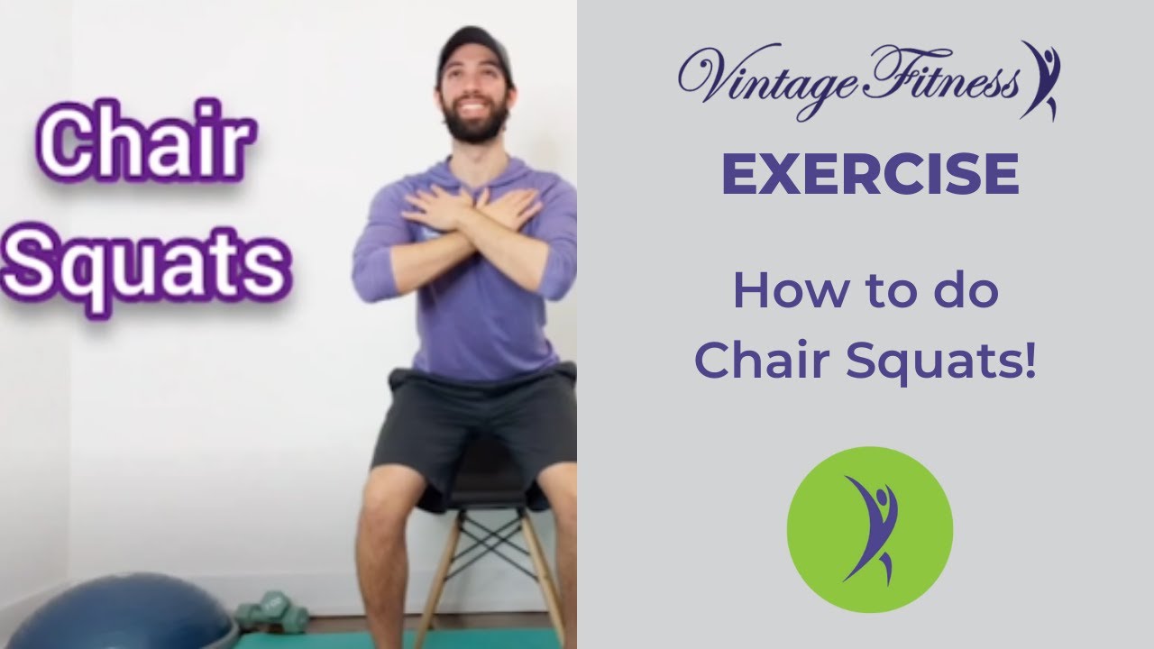 How to do Chair Squats exercise for seniors 