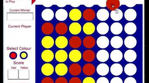 Video of Connect 4 Game Adobe Flash CS3