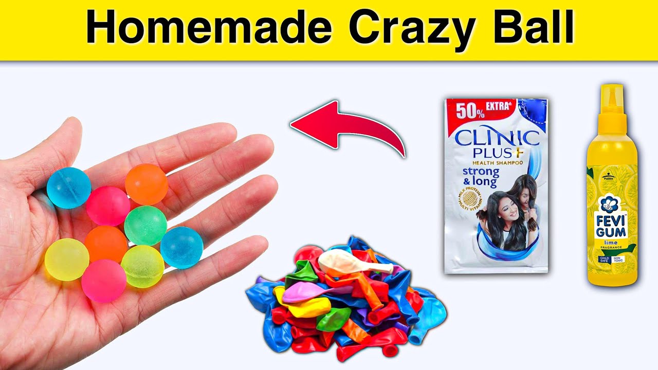 Homemade Crazy Ball | Sampoo & Fevi Gum Se Bounce Ball Kaise Banaye | 5 Minute Snap 