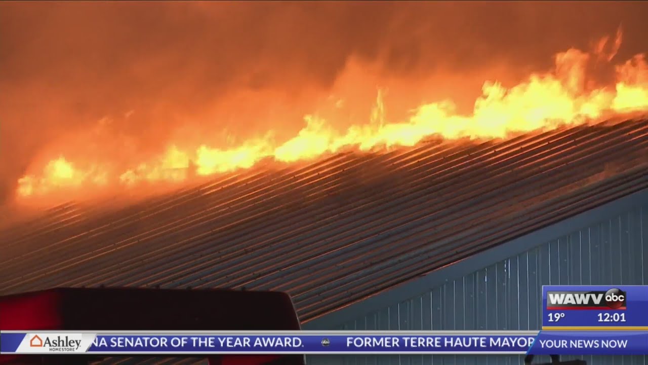 Fire crews battled two structure fires in W. Terre Haute Thursday - YouTube