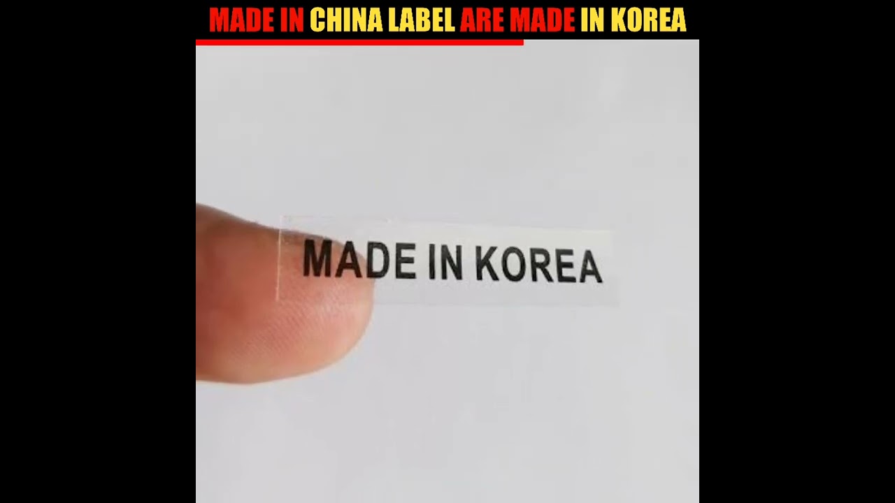 shorts Made In China Labels Are Made In Korea | Amazing Facts ...