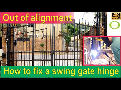 How to fix a double swing gate that is leaning - out of alignment