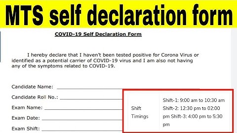 ssc mts covid 19 self declaration form fill up|how to fill covid 19 self declaration form in ssc mts