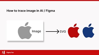 Image trace or convert image to SVG in illustrator / Figma