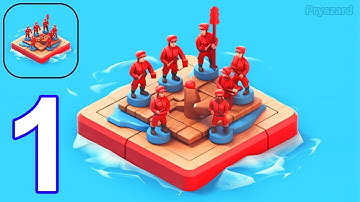 Human Raft - Gameplay Walkthrough Part 1 Raft Survival, War Of Rafts Sea Survival (iOS, Android)