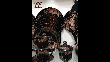 Black Dinner Set 72 Pieces Marble Dinner Set Wholesale Price In Pakistan FF Enterprises 