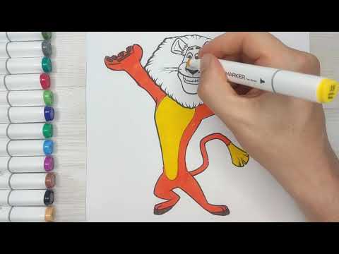 How to color Alex from Madagascar