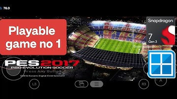 Playable game for snapdragon 7 gen 3 on winlator #game1 || pro Evolution soccer 2017 ||