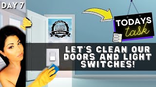 Cleaning Doors & Light Switches Clean Along 30 Day Cleaning Challenge Day 7