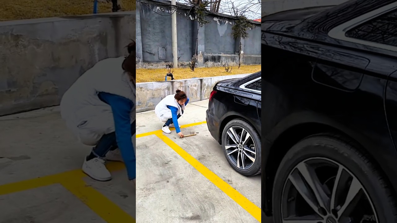 😱🚗 البنت حطّت مسمار ورا العربية | والولد كشف المقلب 😂🔥 #shortsvideo