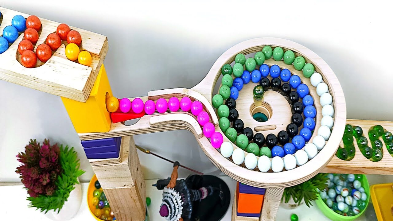Marble Run ASMR ☆ Wooden Cuboro & Eureka Standard MIX Course 3 YouTube