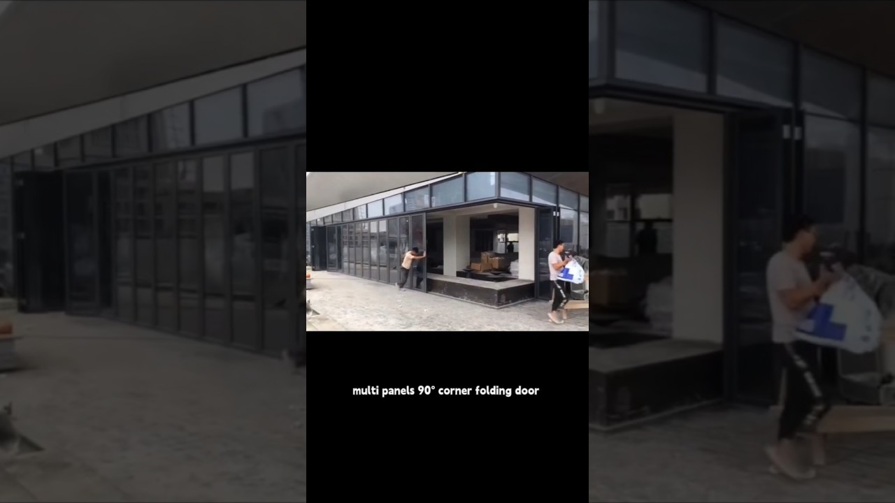 multi panels 90° corner folding door 