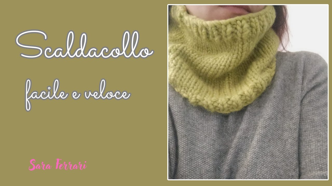 Scaldacollo unisex, facilissimo e adatto alle principianti: ferri circolari.