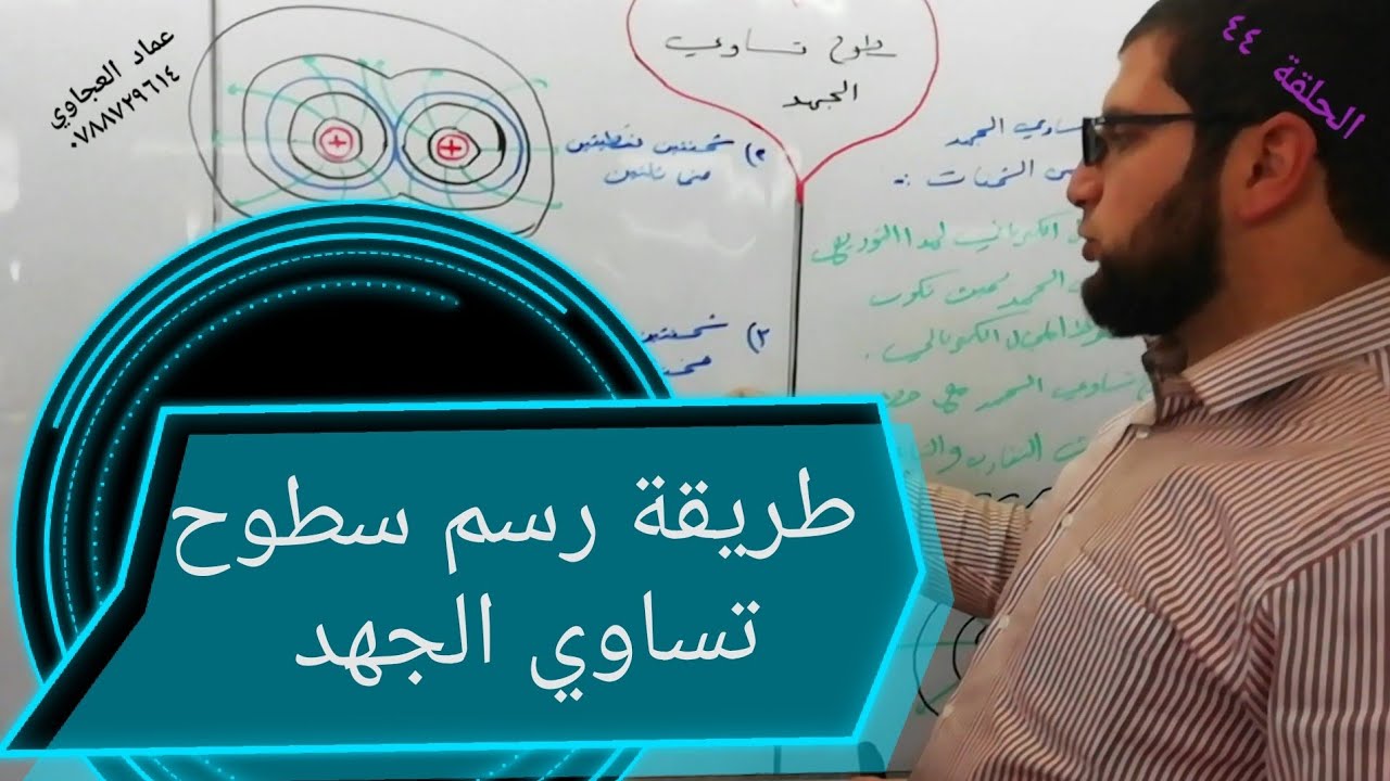 طريقة رسم سطوح تساوي الجهد / فيزياء التوجيهي الحلقة ٤٤