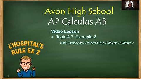 Avon High School - AP Calculus AB - Topic 4.7 - Example 2