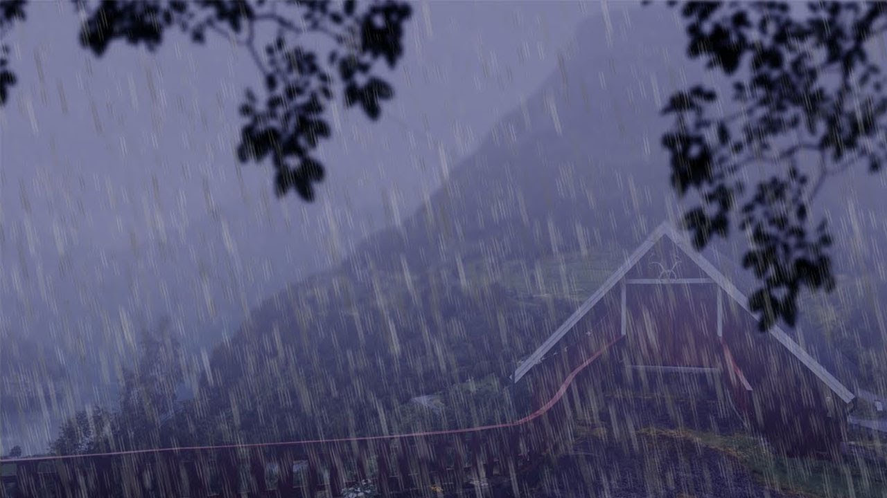 Rain Sounds for Deep Sleep - Heavy Rain and Thunder on the Roof in the ...