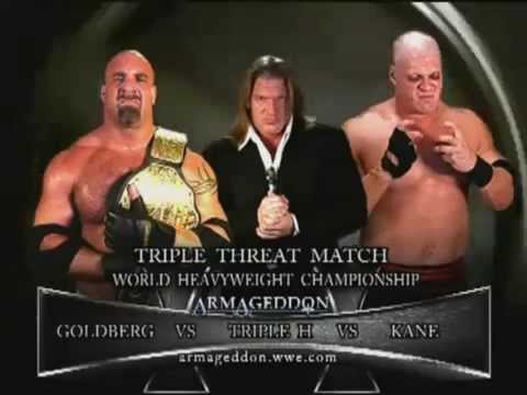 Download Goldberg vs Triple H vs Kane 2003 HighLights