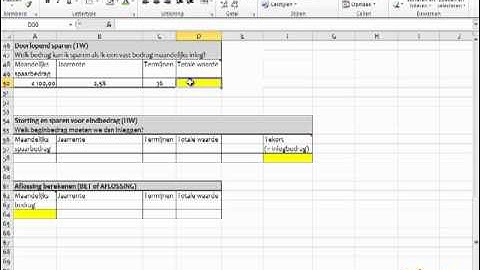 Excel 2010 Basiscursus: 0301 De basis van het werken met formules..