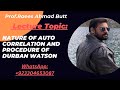 Nature of autocorrelation and procedure of Durbin-Watson test