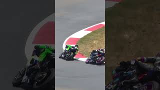 Blake Davis stalked Gus Rodio, then overtook him in turn 13 on the final lap of race 2 in Twins Cup.