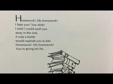 rhyme scheme of the poem homework oh homework