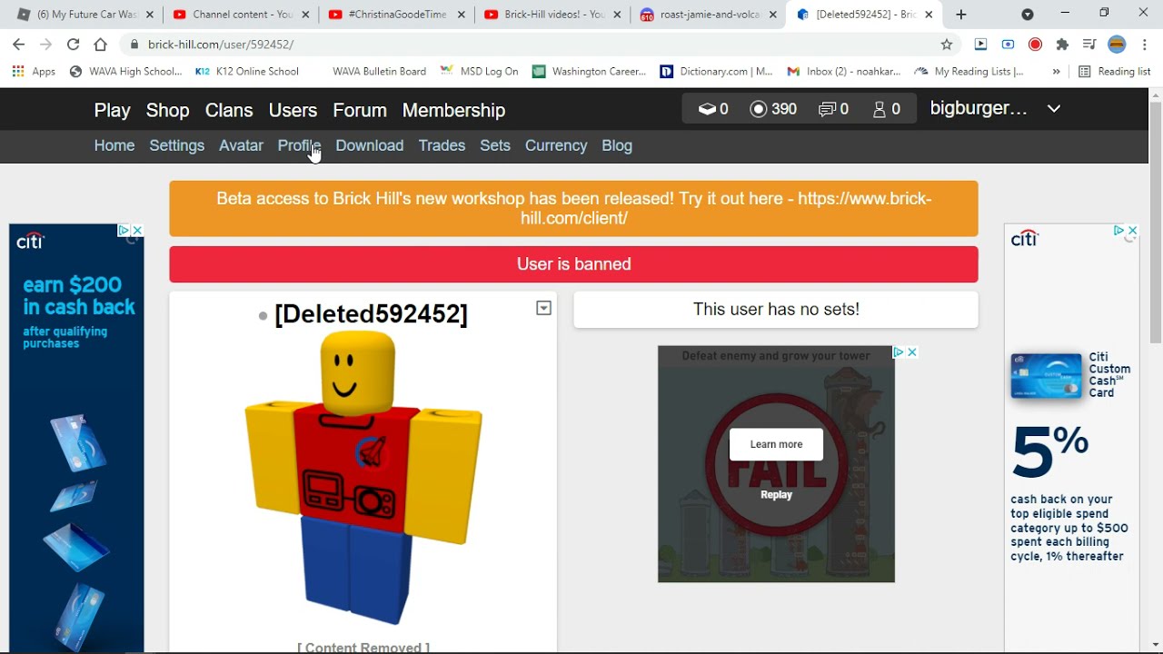 BrickHill: You can go onto banned user profiles?! 