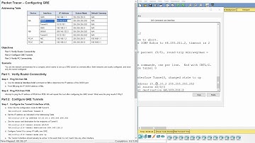 [CCNA v6] Packet Tracer 3.4.2.4 Configuring GRE