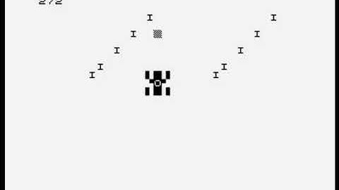 Car racing game from from Games Pack 1 by Database Software (ZX81)