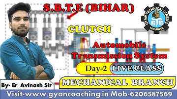 🔴LIVE_DAY_2 | Automobile transmission system //clutch types//| Mechanical 5th Sem |Gyan Technical |