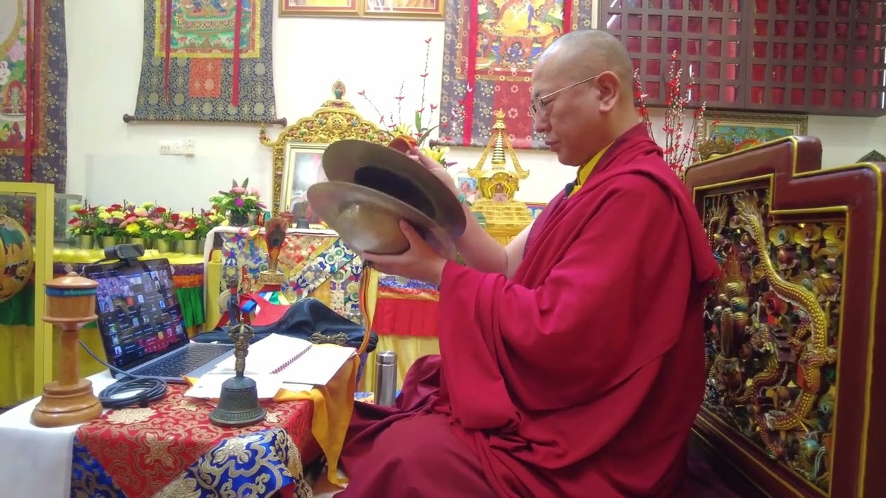 Torma offering during  Mahakala Dogpa & Achi Chokyi Drolma Obstacle Dispelling Puja.