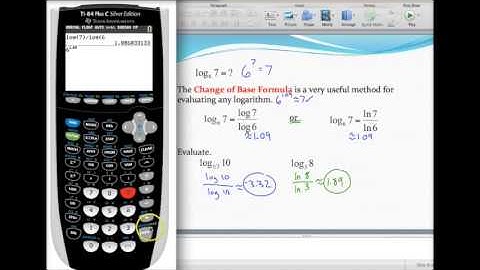 Evaluating logarithms using the change of base formula
