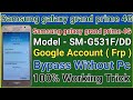 Samsung SM-G531F google account bypass। SM-G531F/DD google account bypass। SM-G531F frp bypass।