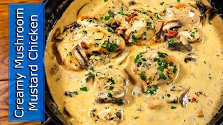 Creamy Mushroom Mustard Chicken