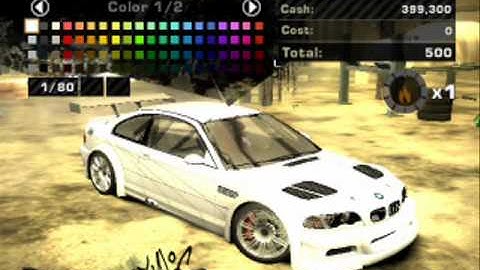 How to create the BMW M3 GTR in Need For Speed:Most Wanted
