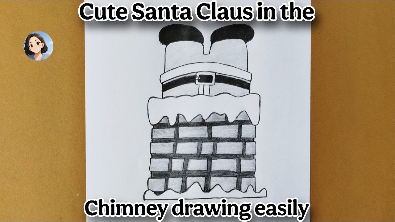 Santa Claus Drawing Stuck in a Chimney 🎅🎄 Funny Christmas Drawing For Beginners