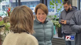 Maura Healey campaigns in Taunton