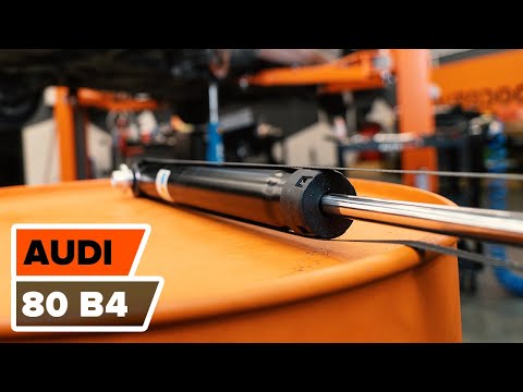 How to change rear shock absorbers on AUDI 80 B4 TUTORIAL | AUTODOC