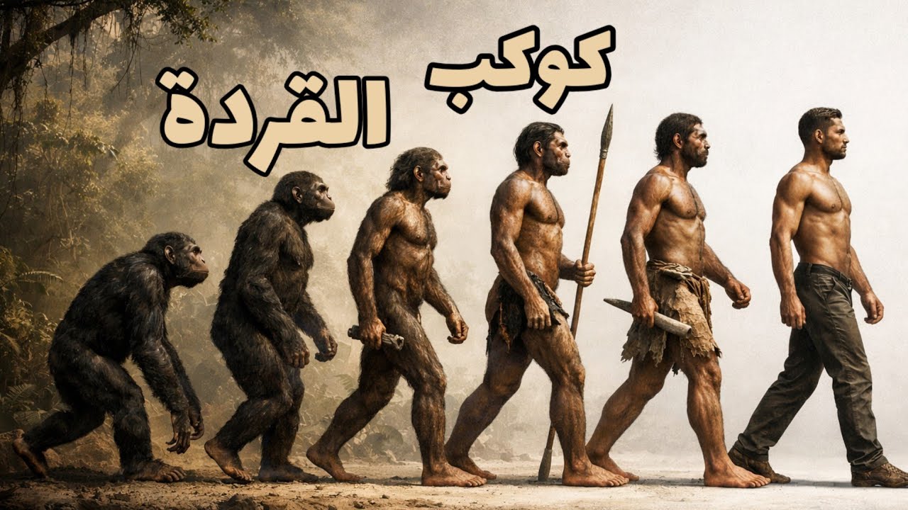 قصة التطور البشري | من القرود العليا الى الانسان 