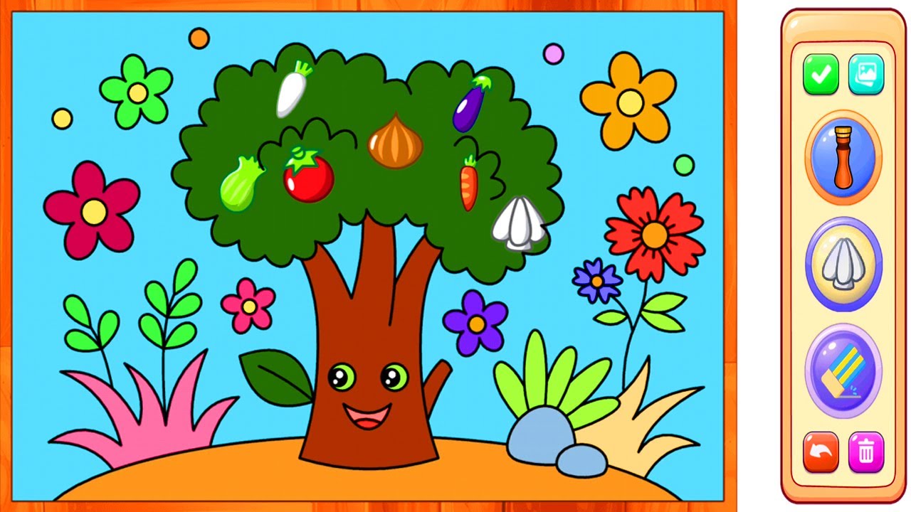 Tree Drawing Game Tree - 12 Painting Drawing Game For Kids | Kids Game | Drawing Game ...