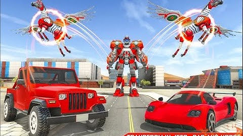 Horse Robot Jeep Games - Transform Robot Car Game Gameplay 1