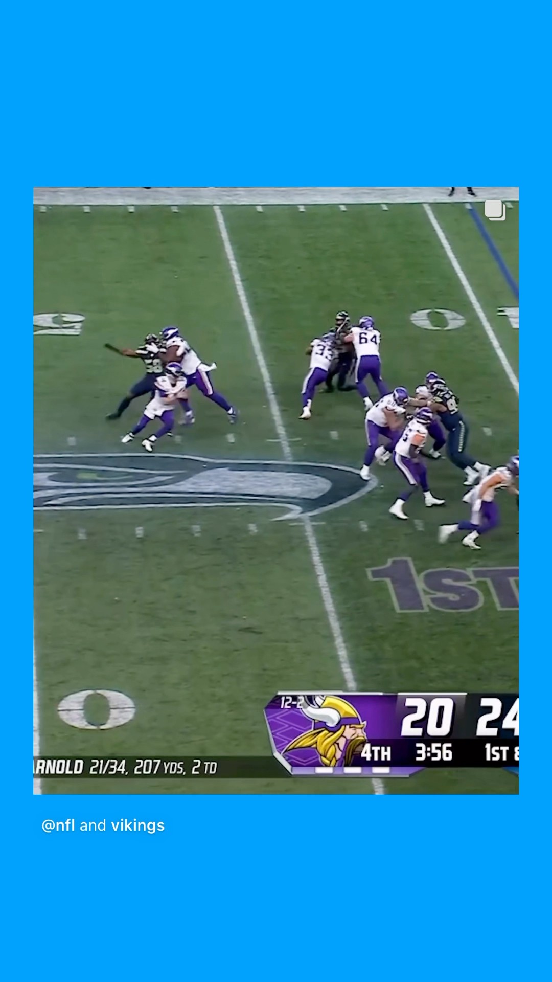 Twisting mid air #hoodnews #vikings #justinjefferson #samdarnold #seahawks  #catch #omg #how #catch