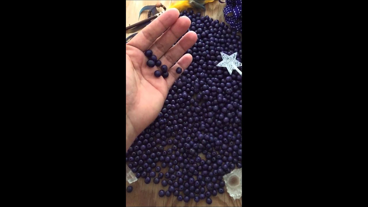 Midnight Blue Acai Beads, Acai Seeds Video