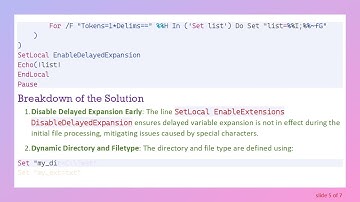 Solving the for loop Issue in Batch Files with Special Characters in Filenames
