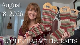 August 18, 2026 - Christmas Socks - Knitting, Cross Stitch, Hand Quilting 