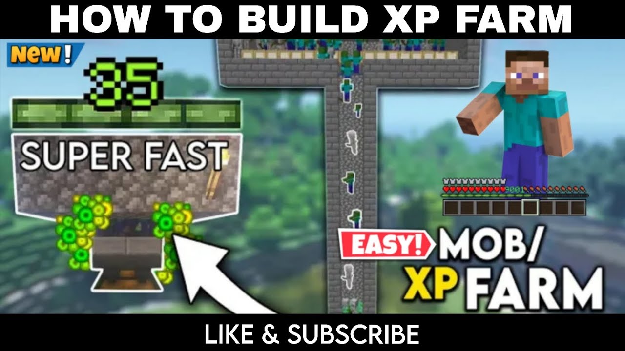 How to Build mob XP Farm in Minecraft 