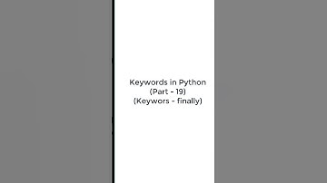 How to implement Keyword "finally" in Python #keywords #pythonshot #python3 #shortvideo #shorts