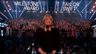 Taylor Swift's Mother Presents Her With an Award   ACM Awards 2015