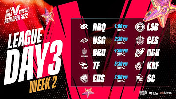 [Vietnamese] RRQ vs LSB- USG vs CES- BRU vs NGX- TF vs KDF- EVS vs SC| WCAO 2022 LEAGUE D2W2